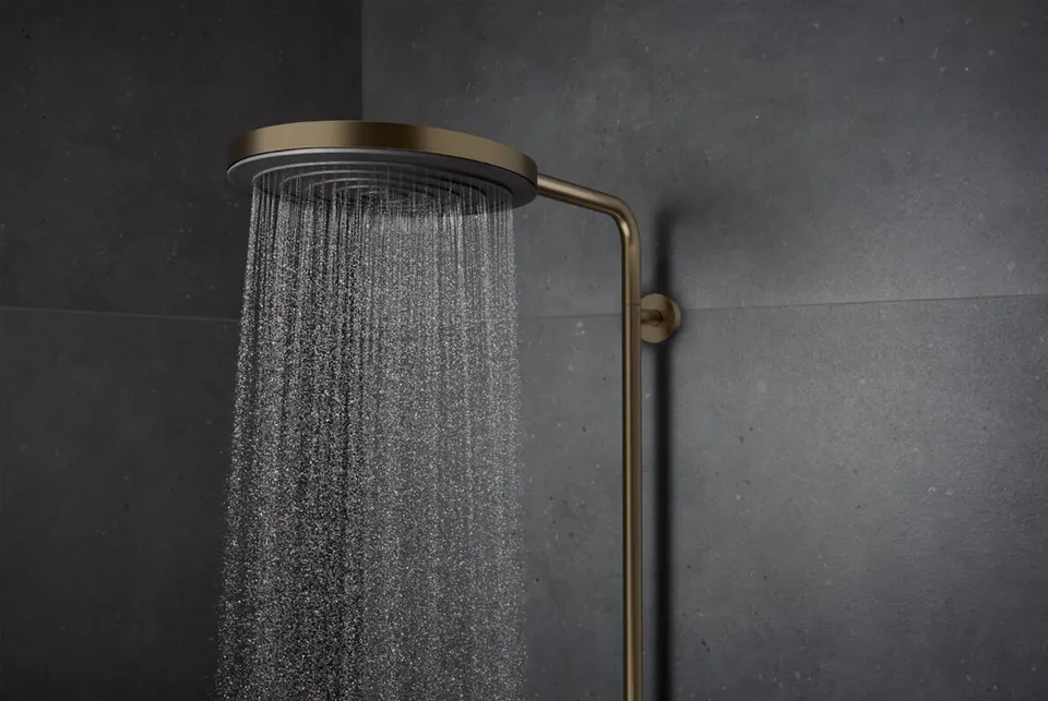 Душова система Pulsify S Puro Showerpipe 260 1jet EcoSmart з Ecostat Fine, Brushed Bronze (24237140) — фото 3