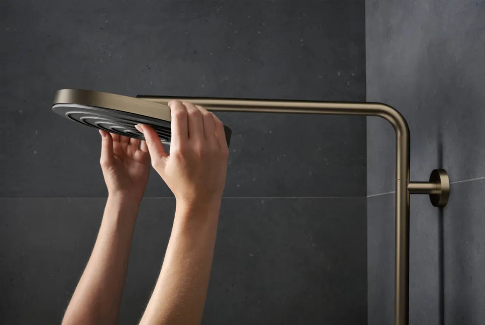 Душова система Pulsify S Puro Showerpipe 260 1jet EcoSmart з Ecostat Fine, Brushed Bronze (24237140) — фото 6