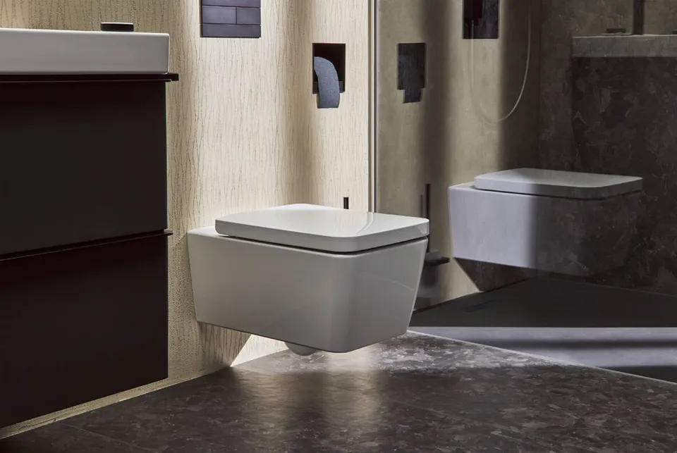 Унітаз підвісний EluPura Q 540 мм AquaFall Flush 60194450 + сидіння soft close 60150450 — фото 6