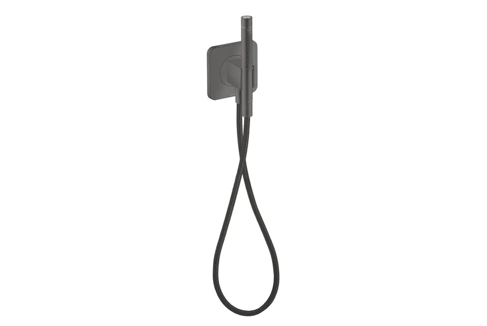 Набір Porter Axor Citterio C 120х120 см з лійкою 2jet та шлангом Textile 1,25 Brushed Black Chrome (49626340)