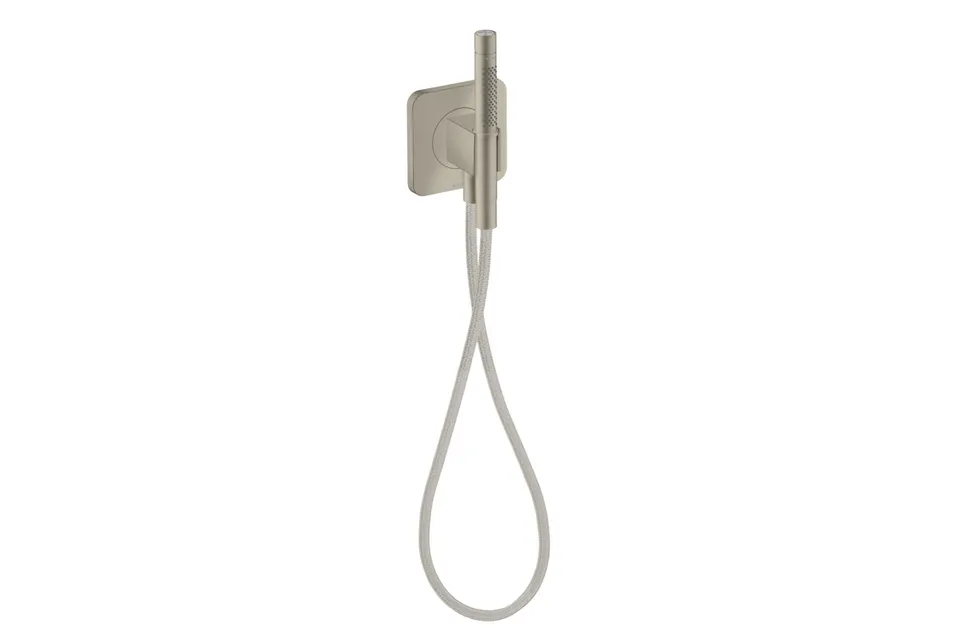 Набір Porter Axor Citterio C 120х120 см з лійкою 2jet та шлангом Textile 1,25 Brushed Nickel (49626820)