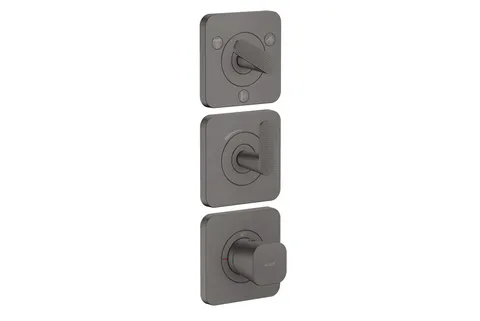 Термостат Axor Citterio C Cubic cut 380/120 для 3-х споживачів, Brushed Black Chrome (49711340)