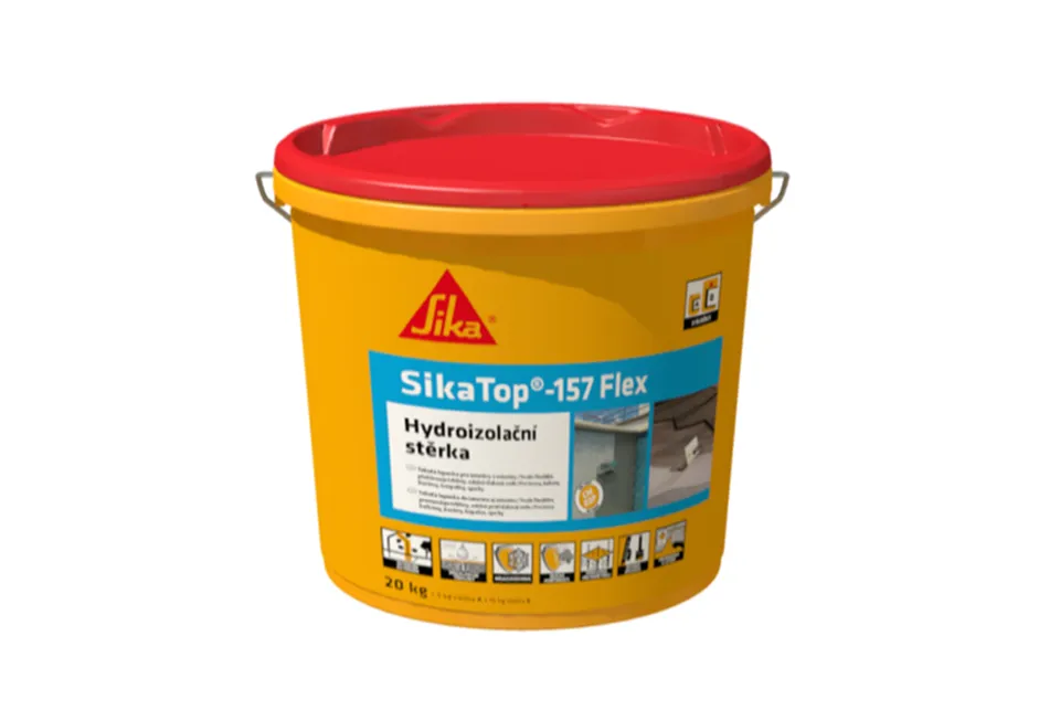 SikaTop-157 Flex (A+B) Гідроізоляція внутрішня/ зовнішня, еластична, полімерцементна, армована 20 кг
