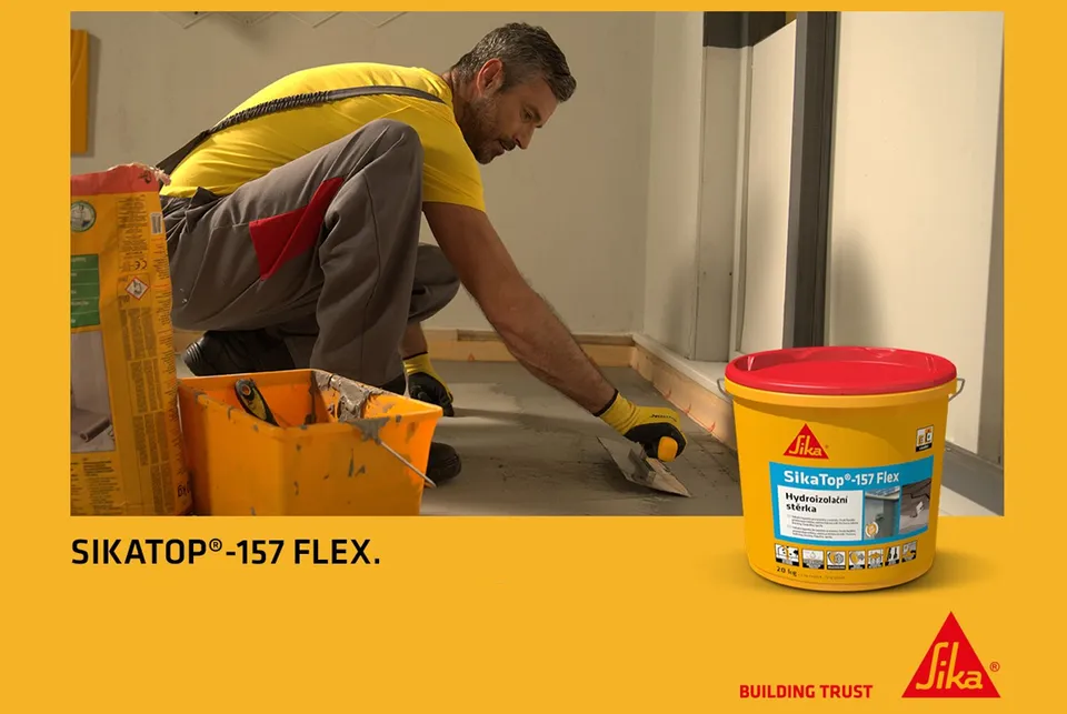 SikaTop-157 Flex (A+B) Гідроізоляція внутрішня/ зовнішня, еластична, полімерцементна, армована 20 кг — фото 2