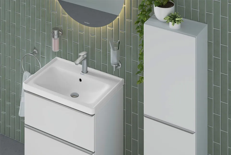 Дозатор для рідкого мила STARCK T підвісний Stainless steel Brushed, скло White Matt (0099357000) — фото 2