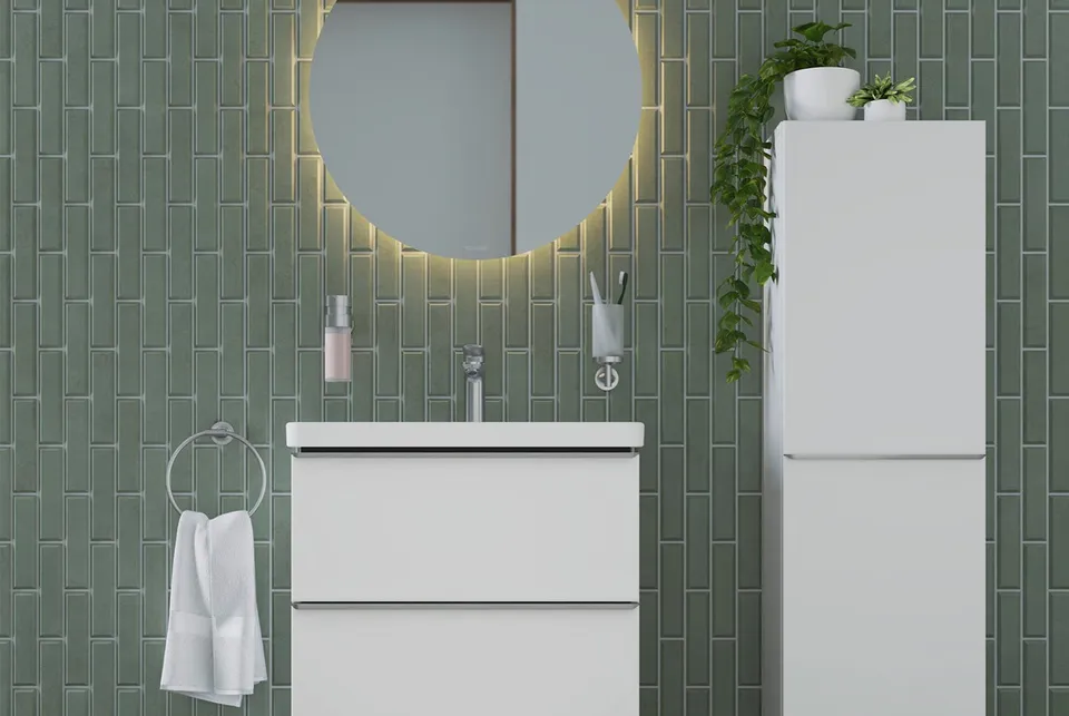 Дозатор для рідкого мила STARCK T підвісний Stainless steel Brushed, скло White Matt (0099357000) — фото 3