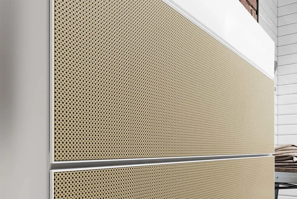 Тумба під умивальник Xevolos E 1180/475 з 2-ма шухлядами, Matt White/Front Patterned Bronze (54184390) — фото 3