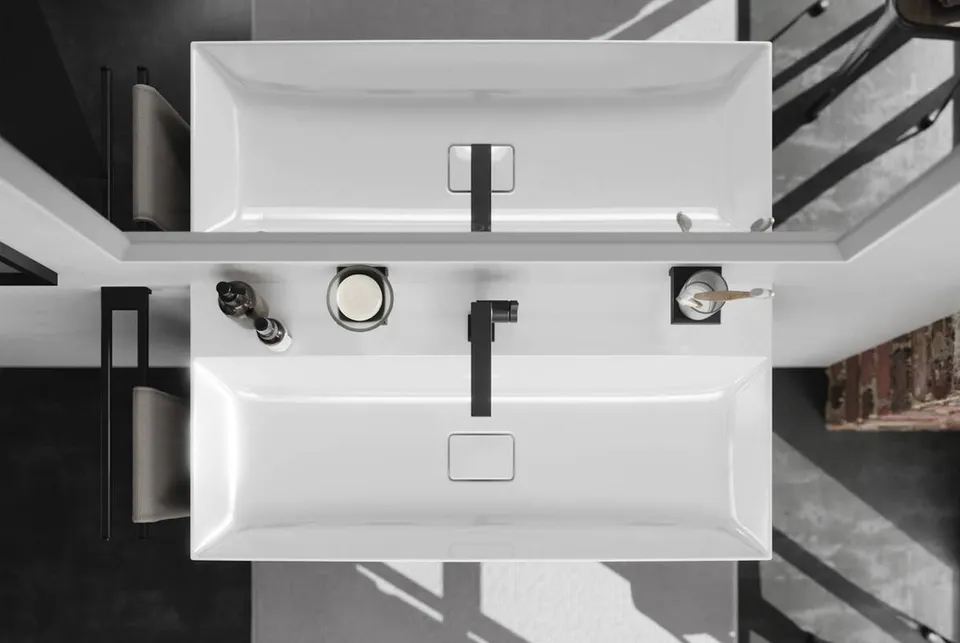 Умивальник Xevolos E 1200/480 з отвором, без переливу, SmartClean White (61112450) — фото 2