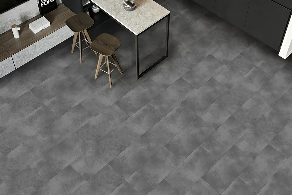Вінілова підлога SPC Stone Concrete dark 91.5x46.5x0.6 см (5+1мм) BlissGround — фото 3