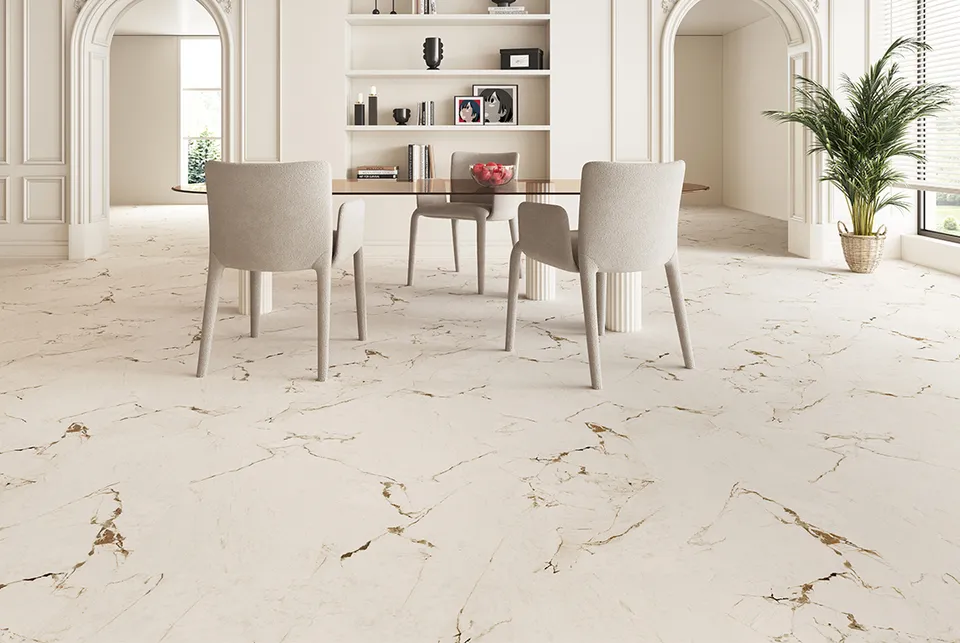 Вінілова підлога SPC Stone Marble beige 91.5x46.5x0.6 см (5+1мм) BlissGround — фото 3