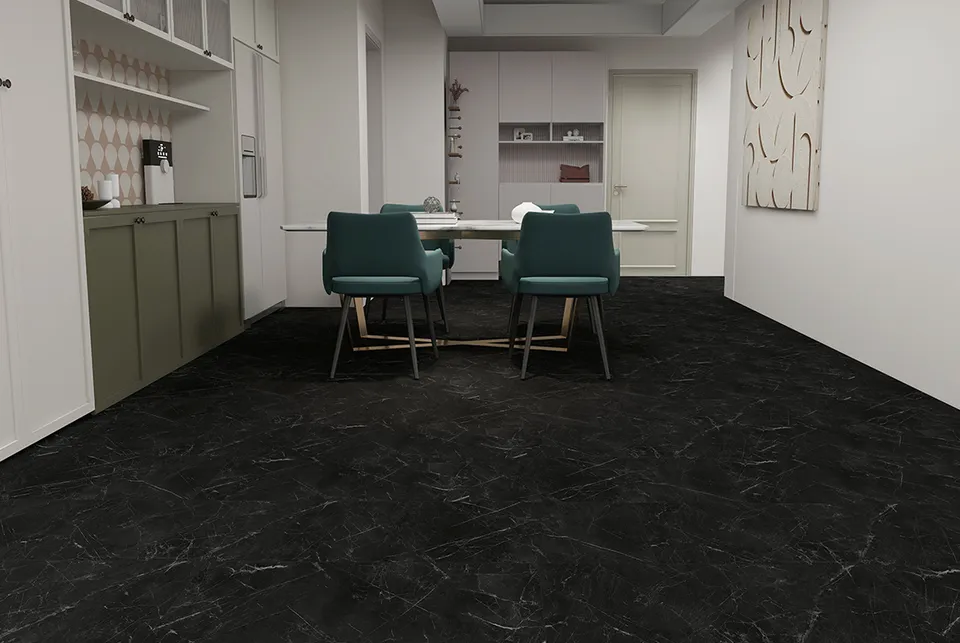 Вінілова підлога SPC Stone Marble black 91.5x46.5x0.6 см (5+1мм) BlissGround — фото 3