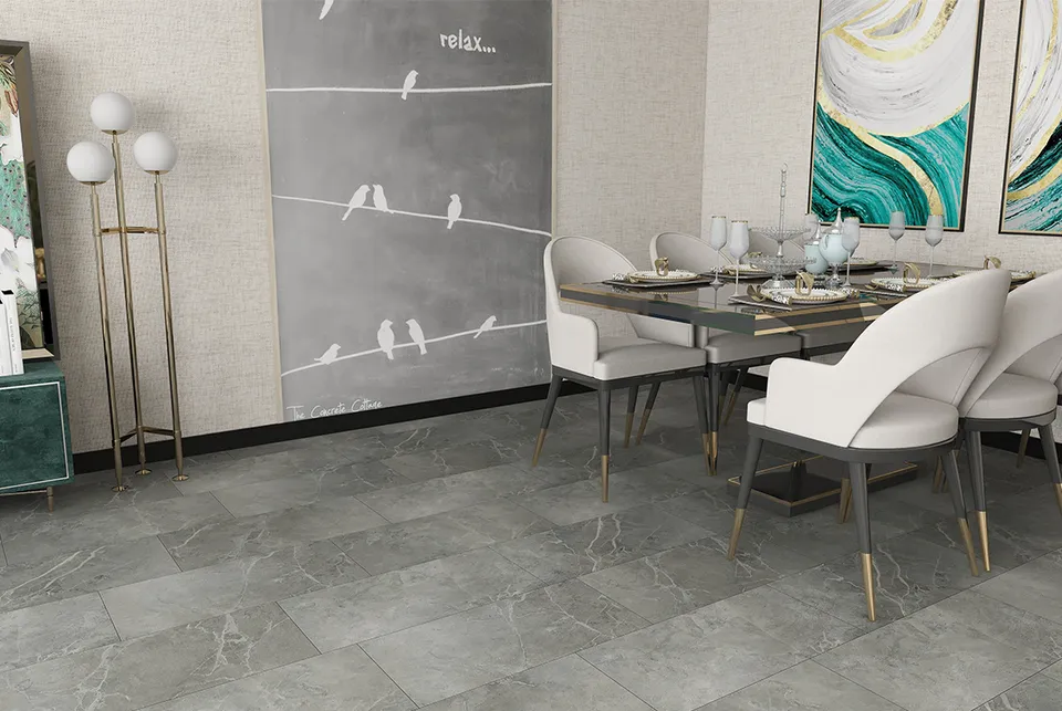 Вінілова підлога SPC Stone Marble grey 91.5x46.5x0.6 см (5+1мм) BlissGround — фото 3