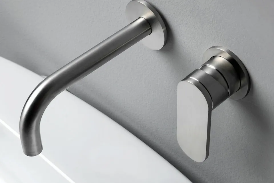 X1 Змішувач для умивальника прихованого монтажу, Brushed stainless steel (X13059ACC) — фото 2