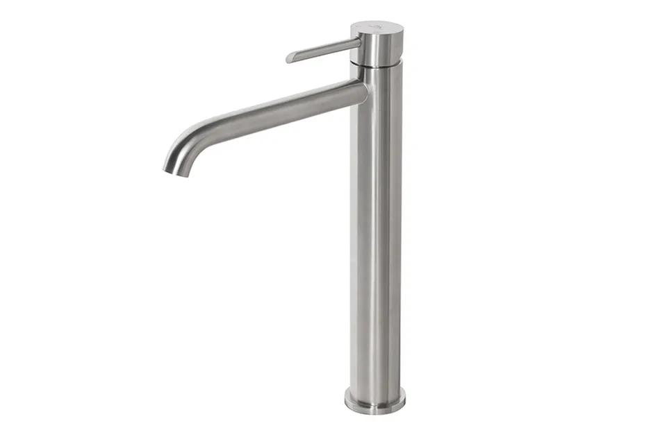 ROUND INOX, Змішувач для умивальника h306 мм, brushed stainless steel (100283299)
