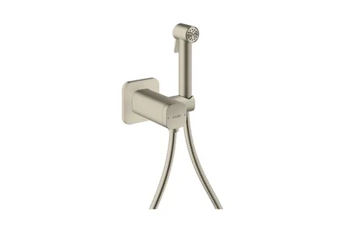 Комплект гігієнічного душу AXOR E на змішану воду, Brushed Nickel (29243820)