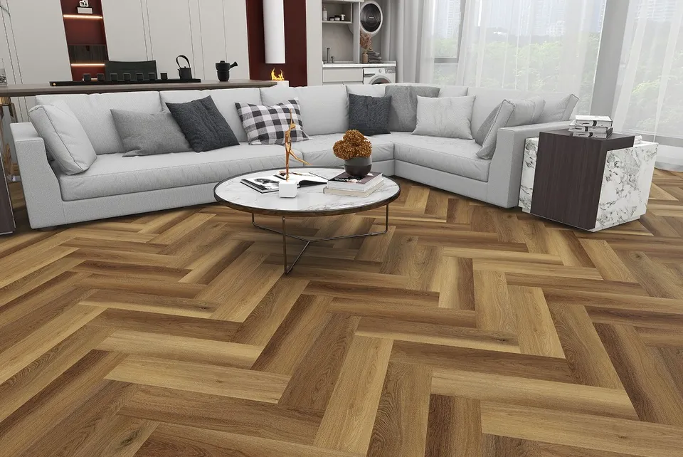 Вінілова підлога SPC Aruba Jewel Herringbone Line 60x12,5 (5/0.5mm+1mm) BlissGround — фото 3