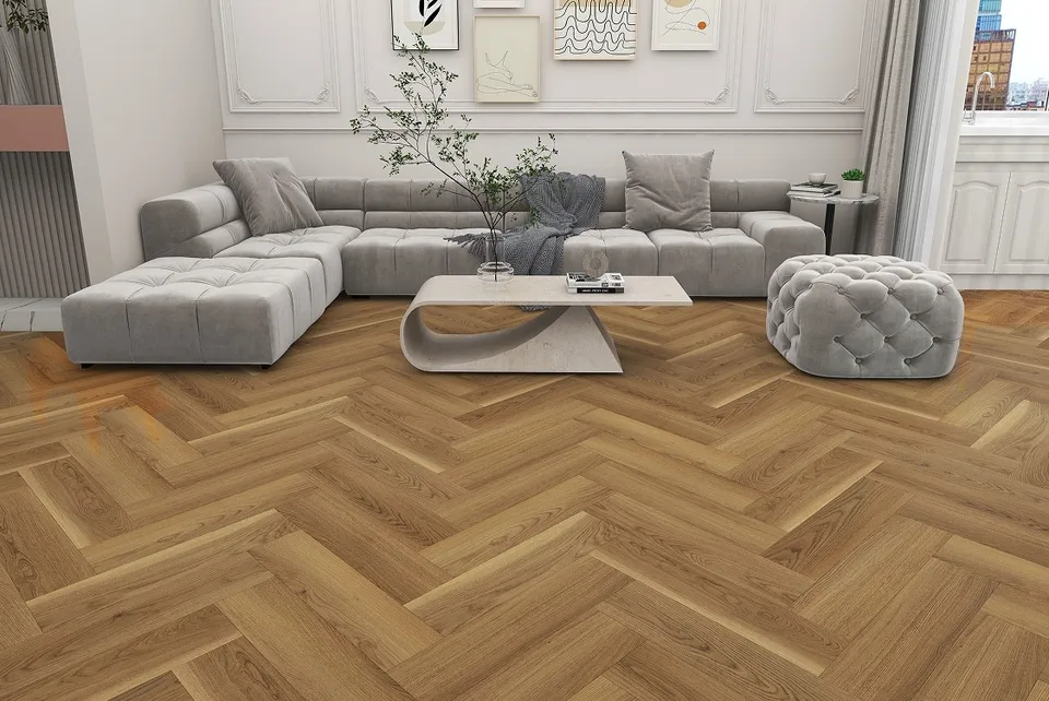 Вінілова підлога SPC Maui Sunset Herringbone Line 60x12,5 (5/0.5mm+1mm) BlissGround — фото 3