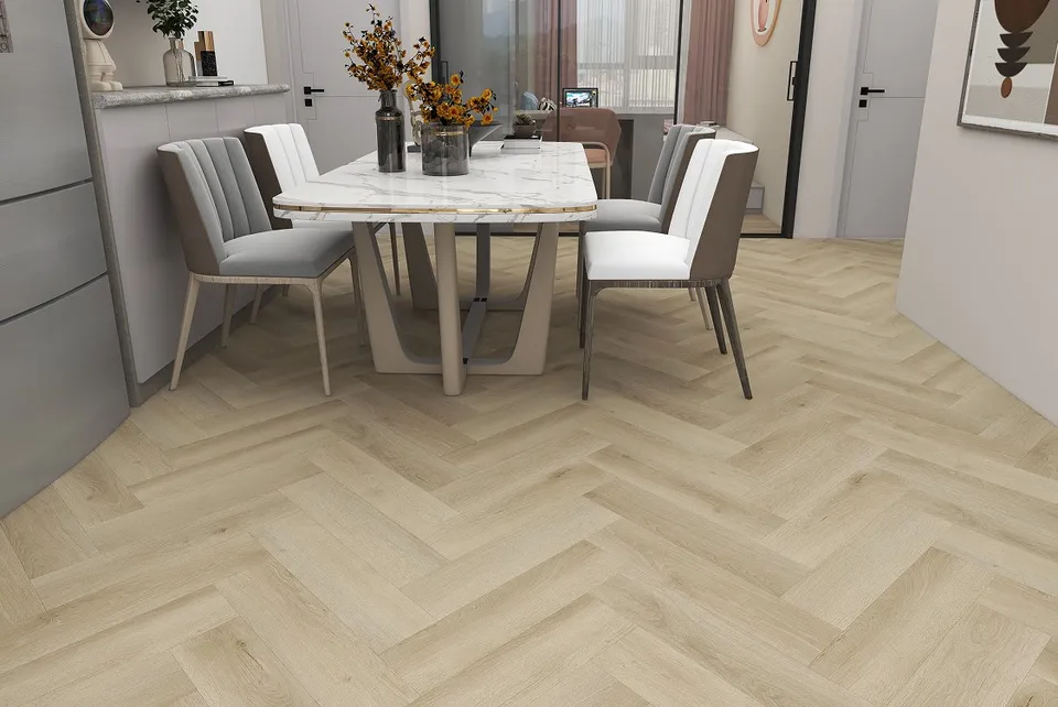 Вінілова підлога SPC Tulum Day Herringbone Line 60x12,5 (5/0.5mm+1mm) BlissGround — фото 3