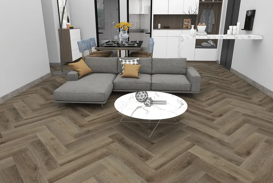 Вінілова підлога SPC Tulum Playa Herringbone Line 60x12,5 (5/0.5mm+1mm) BlissGround — фото 3