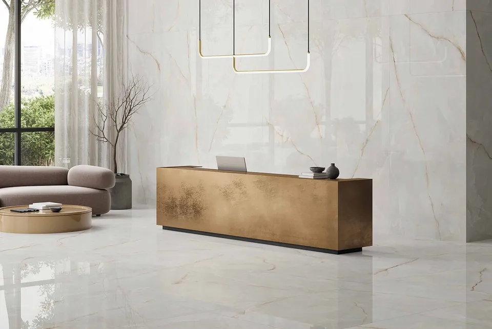 MARBLE ONICE SUPREME MARFIL PULIDO 120x120 (плитка для підлоги і стін) — фото 2