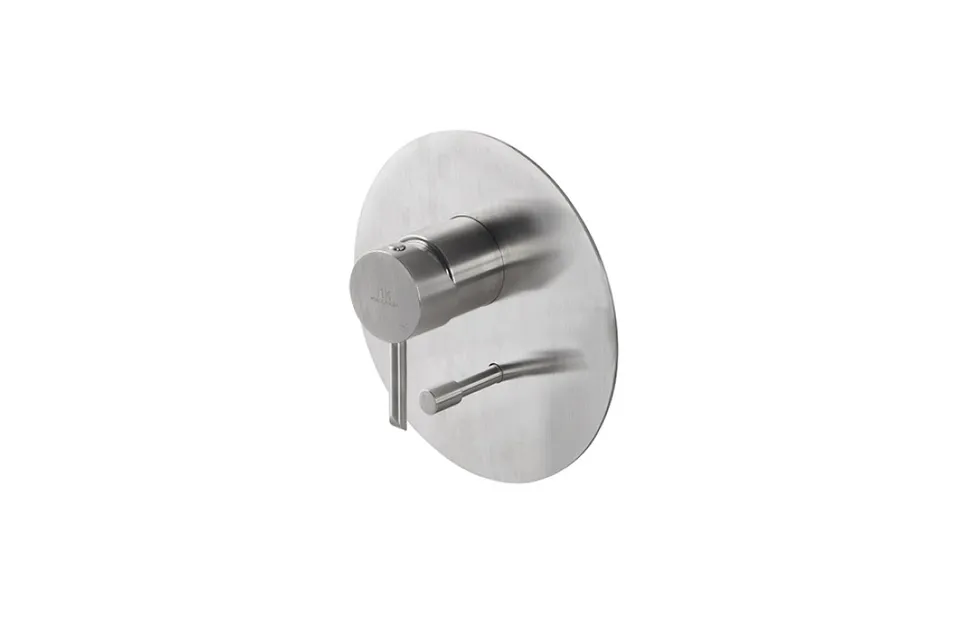 ROUND INOX, Зовнішня частина змішувача для ванни/душу прихованого монтажу, brushed stainless steel (100283362) — фото 4