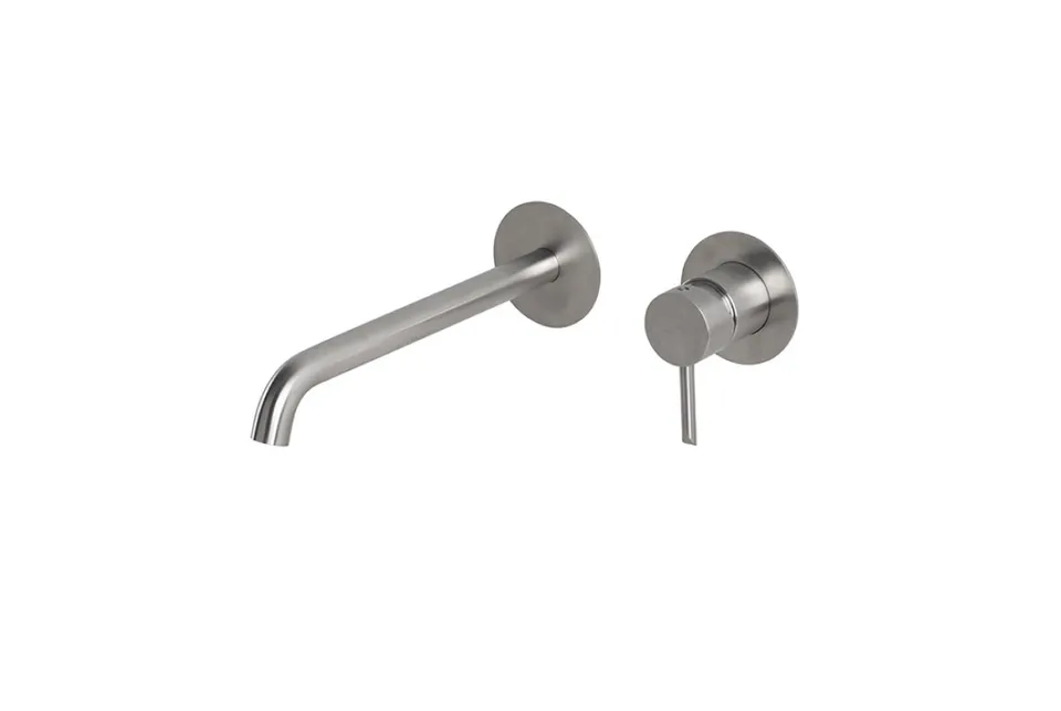 ROUND INOX, Зовнішня част.вбудованого змішувача для умивальника, brushed stainless steel (100283348)