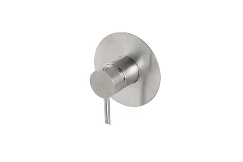 ROUND INOX, Зовнішня частина змішувача для душу прихованого монтажу, brushed stainless steel (100283371)