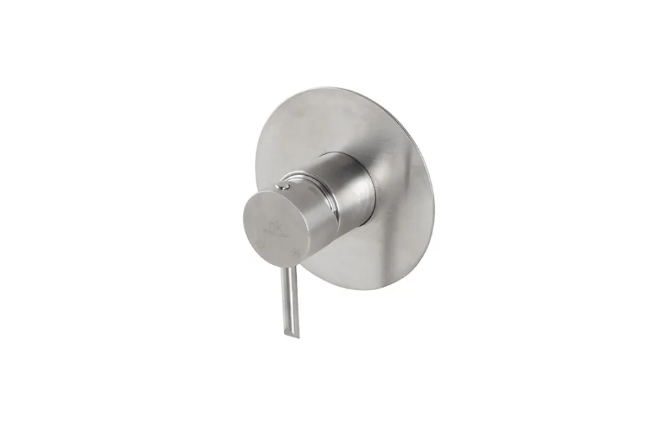 ROUND INOX, Зовнішня частина змішувача для душу прихованого монтажу, brushed stainless steel (100283371)