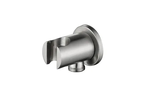 ROUND INOX, Тримач ручного душу з підключенням води 1/2'', brushed stainless steel (100281146)