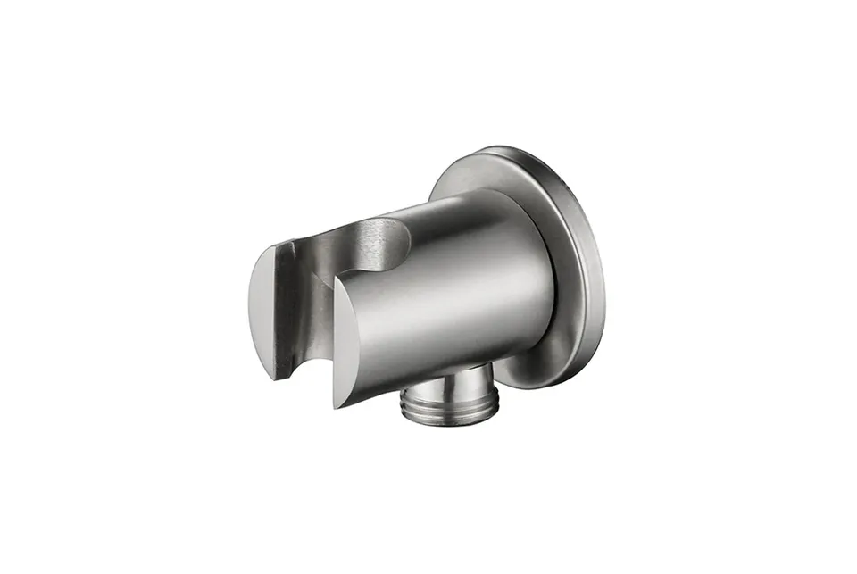 ROUND INOX, Тримач ручного душу з підключенням води 1/2'', brushed stainless steel (100281146)