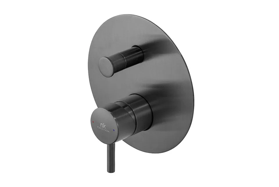 RONDO, Зовнішня частина змішувача для ванни/душу прихованого монтажу, brushed titanium (100345127)