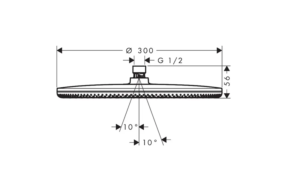 Верхній душ Raindance Alive S 300 1jet EcoSmart Chrome (24521000) — фото 4