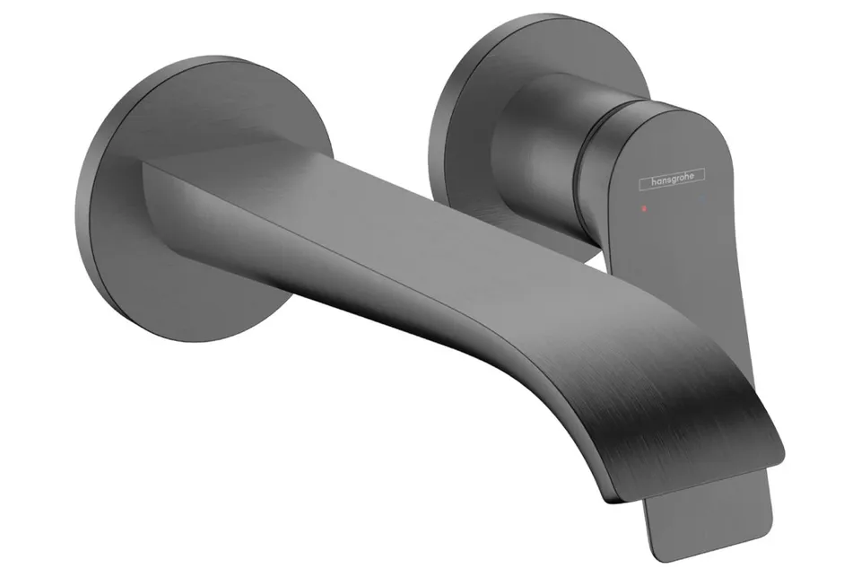 Змішувач Vivenis 195 для умивальника зі стіни, Brushed Black Chrome (75050340)