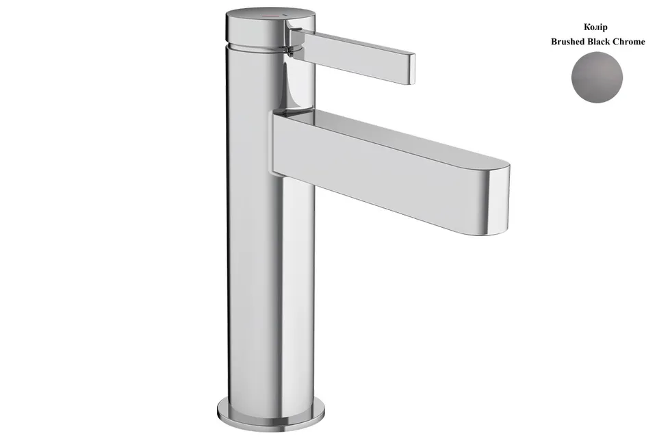 Змішувач Finoris 110 CoolStart для умивальника з д/к push-open, Brushed Black Chrome (76024340)