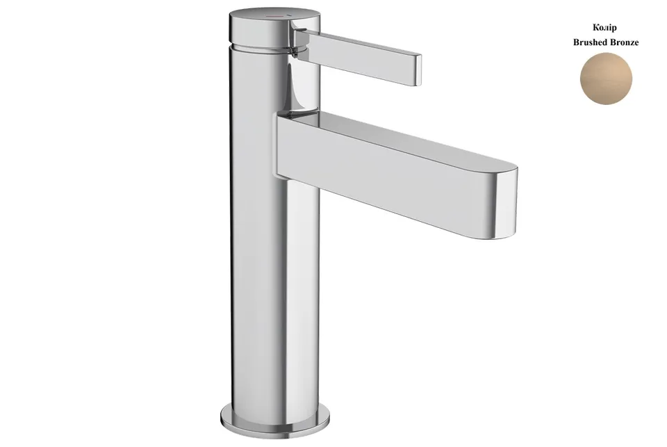 Змішувач Finoris 110 CoolStart для умивальника з д/к push-open, Brushed Bronze (76024140)