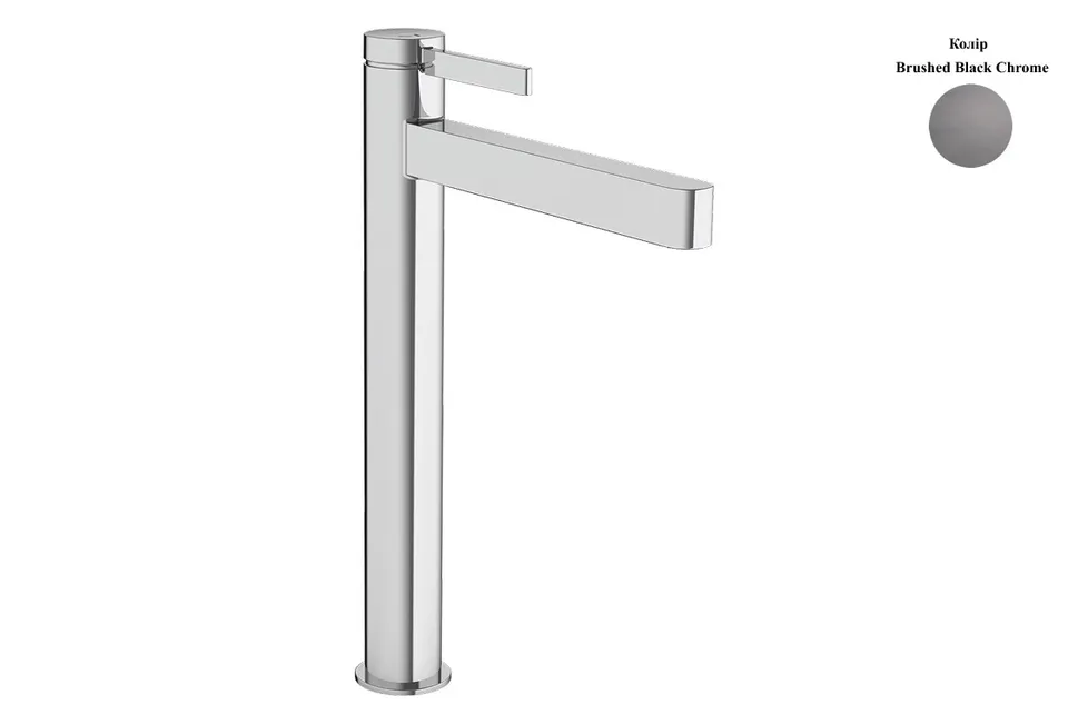 Змішувач Finoris 260 CoolStart для умивальника з д/к push-open, Brushed Black Chrome (76072340)