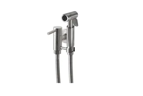 ROUND INOX, Комплект гігієнічного душу, brushed stainless steel (100311354)