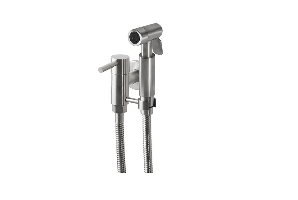 ROUND INOX, Комплект гігієнічного душу, brushed stainless steel (100311354)