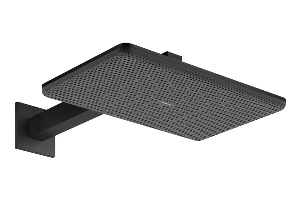 Верхній душ Raindance Alive Q 340/210 2jet EcoSmart з тримачем Matt Black (24551670)