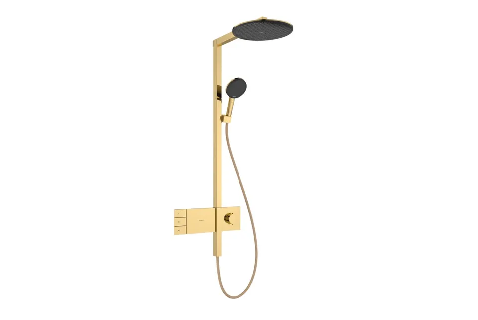 Душова система Raindance Alive S 300 2jet EcoSmart з ShowerSelect Comfort Polished Gold Optic (24596990)