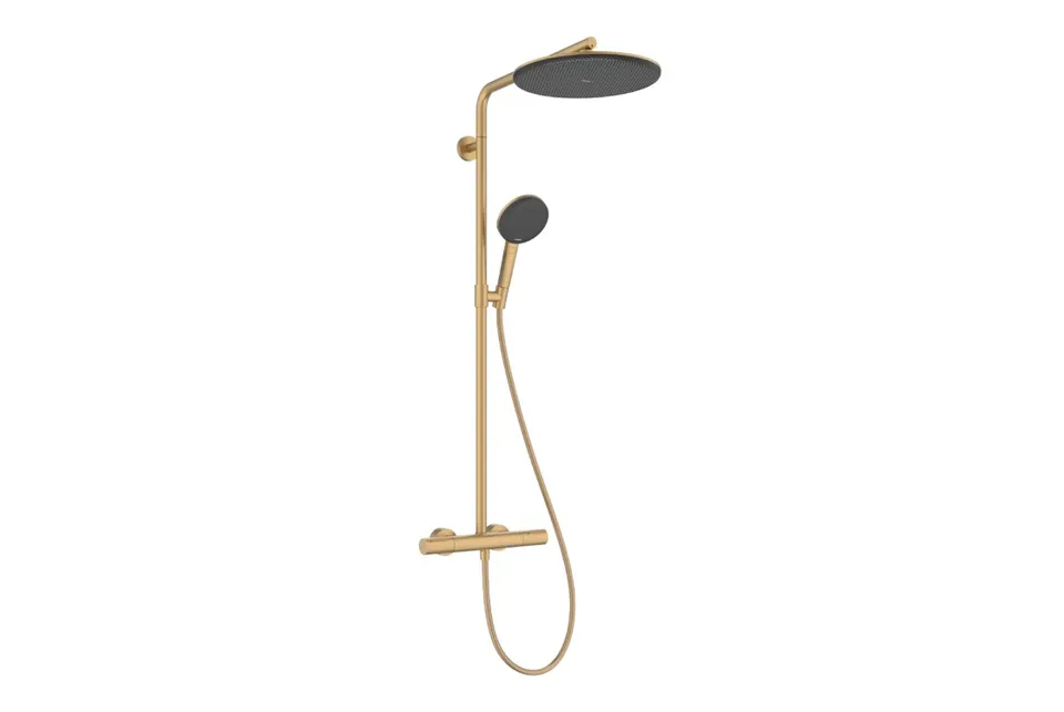 Душова система Raindance Alive S Puro 300 1jet EcoSmart з Ecostat Element, Brushed Bronze (24593140)