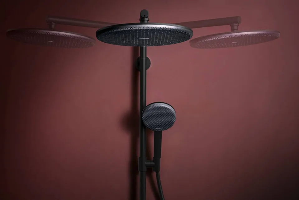 Душова система Raindance Alive S Puro 300 1jet EcoSmart з Ecostat Element, Matt Black (24593670) — фото 3