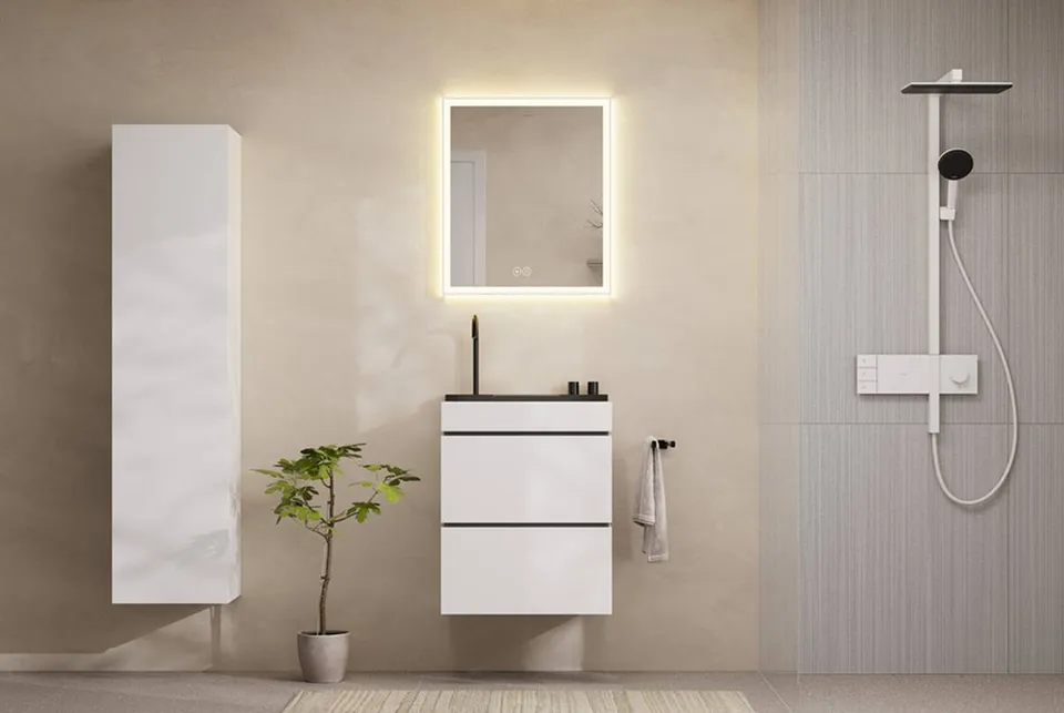 Душова система Raindance Alive Q 340/210 2jet EcoSmart ShowerSelect Comfort, Matt White (24591700) — фото 2
