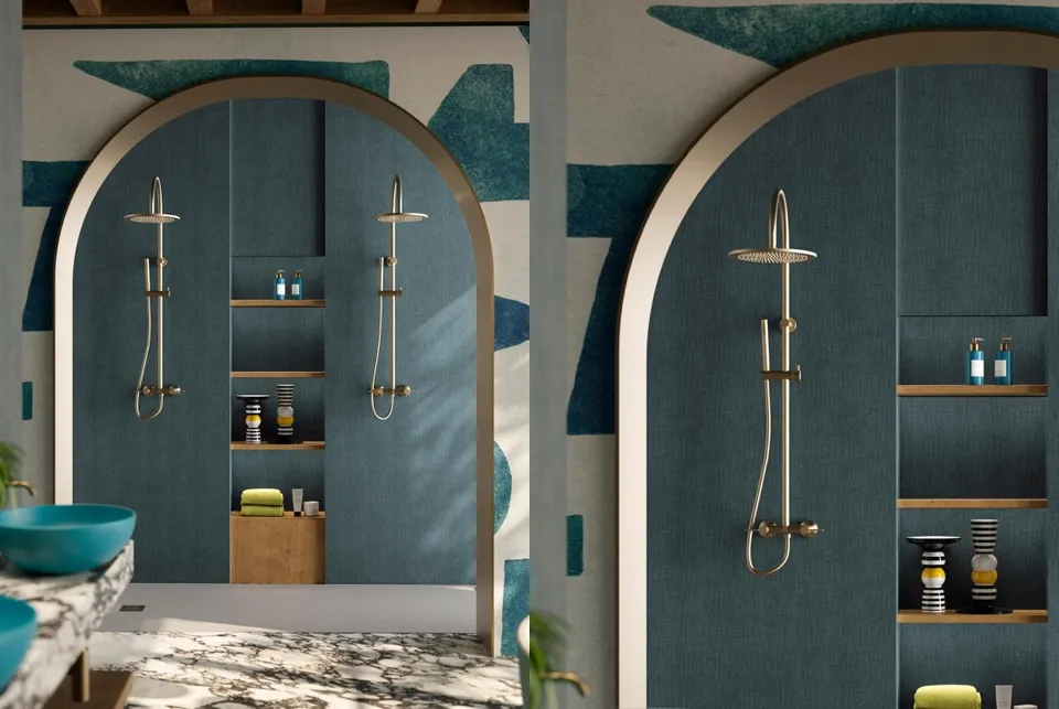 LIGNAGE LUXE, Душова система (колона) зі змішувачем, gold (100280364) — фото 2