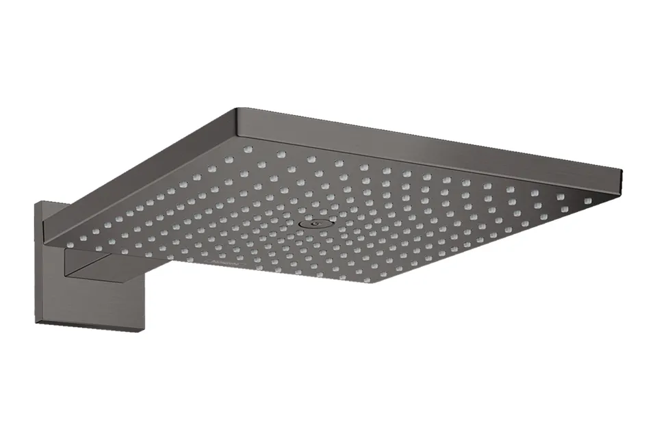 Верхній душ Raindance Select E 300 1jet Air з тримачем 390 мм, EcoSmart 9 l/min Brushed Black Chrome (26239340)