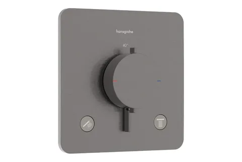 Термостат прихованого монтажу Ecostat Comfort Q на 2 функції, Brushed Black Chrome (33713340)