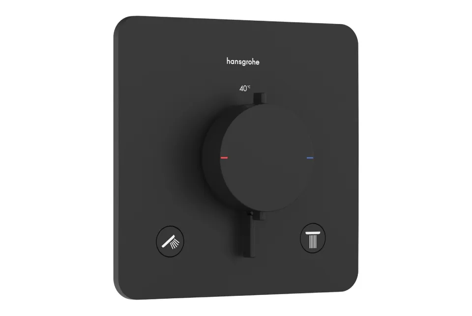Термостат прихованого монтажу Ecostat Comfort Q на 2 функції, Matt Black (33713670)