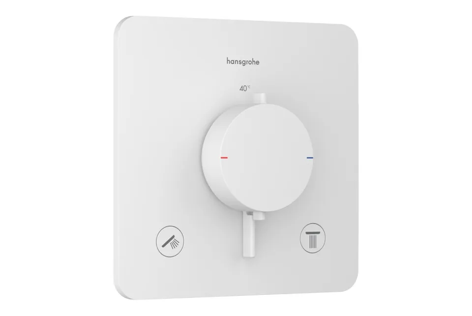 Термостат прихованого монтажу Ecostat Comfort Q на 2 функції, Matt White (33713700)
