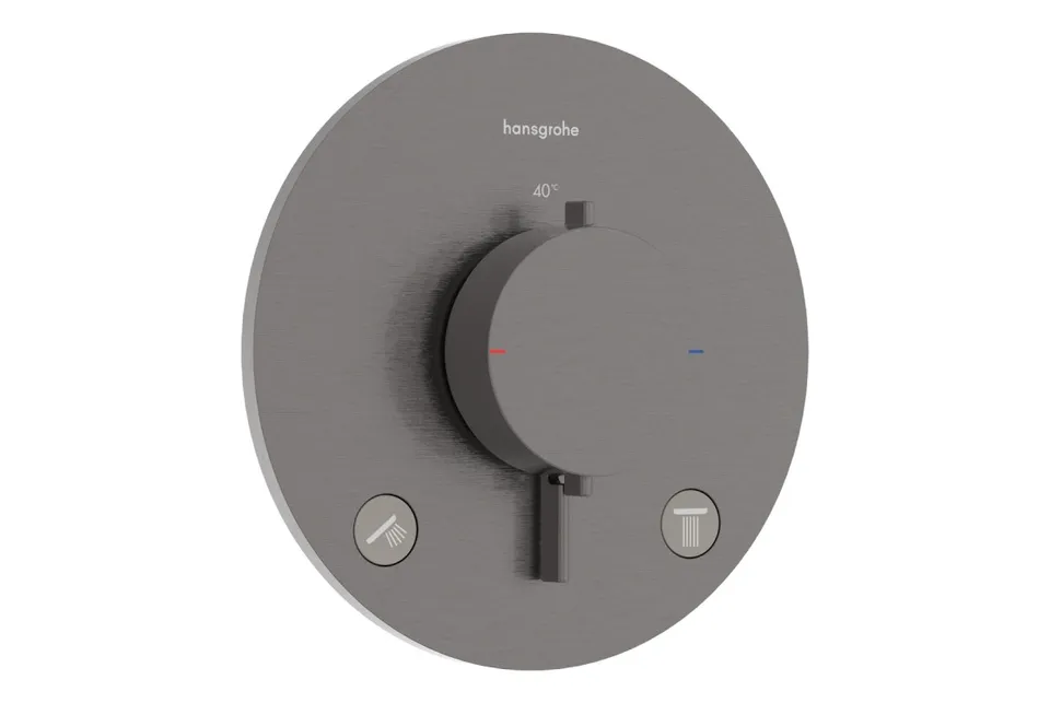 Термостат прихованого монтажу Ecostat Comfort S на 2 функції, Brushed Black Chrome (33715340)