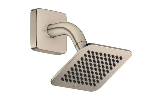 Верхній душ Axor Citterio C 120x120 1jet EcoSmart зі стіновим кронштейном, Brushed Nickel (28810820)